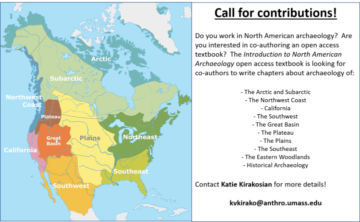 Introduction to North American Archaeology Open Access Textbook – A Call for&nbsp;Contributions!