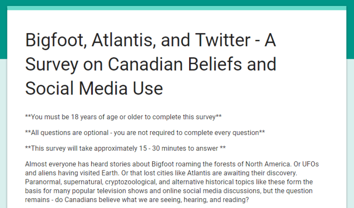 A Survey on Canadian Beliefs – The&nbsp;Results